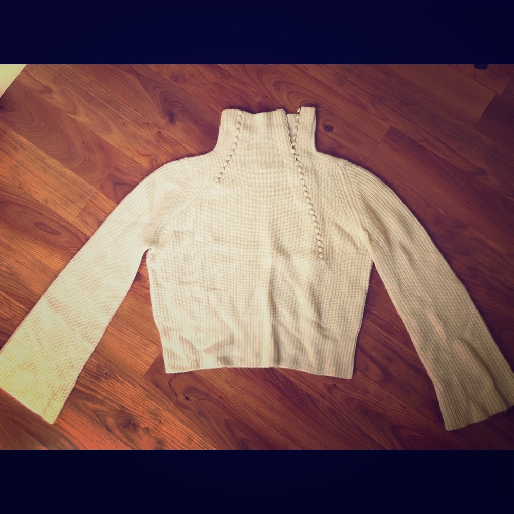 Derek Lam 10 Crosby white cashmere blend jumper M